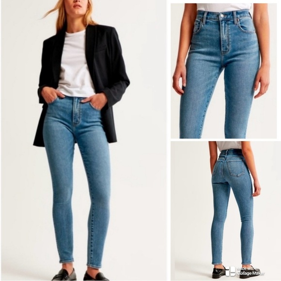 Abercrombie & Fitch super skinny high rise ankle jeans 32x30 - Picture 1 of 7